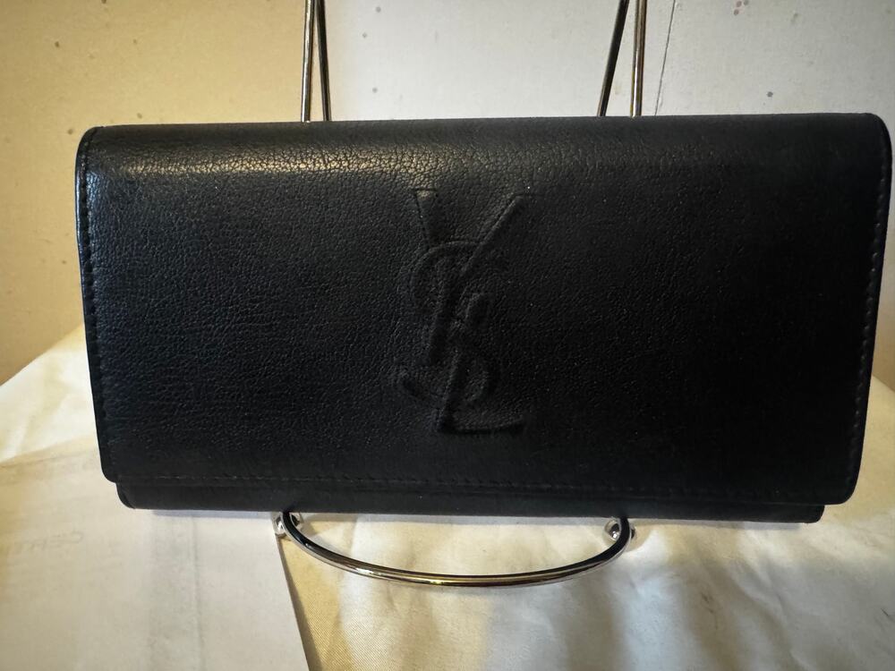 YSL Black Belle de Jour Flap Wallet